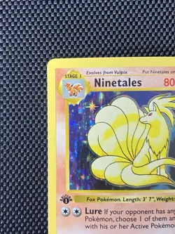 Ninetales 12/102 1st Edition Shadowless Holo Rare Base Set Pokemon Very Rare LP+ - Image 2