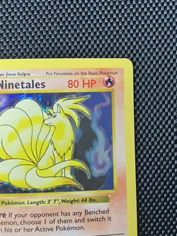 Ninetales 12/102 1st Edition Shadowless Holo Rare Base Set Pokemon Very Rare LP+ - Image 3