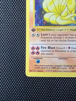 Ninetales 12/102 1st Edition Shadowless Holo Rare Base Set Pokemon Very Rare LP+ - Image 5