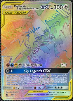 Moltres & Zapdos & Articuno GX (Secret) 69/68 Hidden Fates Holo MINT Pokemon - Image 1