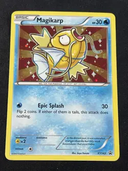 Pokemon Golden Shiny Magikarp XY143 Black Star Promo Holo - Image 1