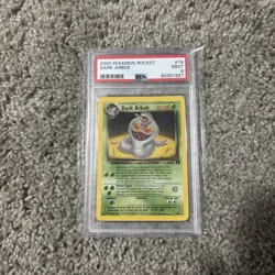PSA 9 Pokemon 2000 Team Rocket Dark Arbok Non-Holo Rare #19 - Image 1