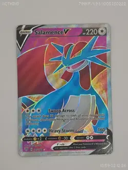 Pokemon TCG - Salamence V 185/189 - Full Art Holo Rare - Darkness Ablaze *LP 🔥 - Image 1