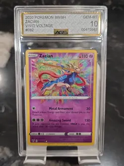 Pokemon TCG Zacian 82/185 Vivid Voltage Gem Mint 10 Holo Rare 2020 - Image 1