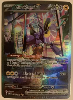 Miraidon EX 244/198 SIR Scarlet & Violet SPECIAL ILLUSTRATION RARE TCG Pokemon - Image 1