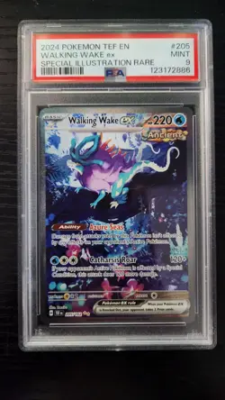 Pokemon TCG Walking Wake ex Temporal Forces SIR 205/162 PSA 9 Mint - Image 1