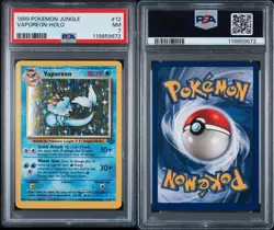 1999 Pokemon Jungle Vaporeon #12 Holo PSA 7 - Image 3