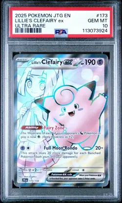 Pokemon Journey Together # 173 Lillie's Clefairy EX Ultra Rare PSA 10 GEM MINT! - Image 1