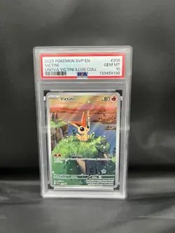 2025 POKEMON SVP EN-SV BLACK STAR PROMO #208 VICTINI PSA 10 - Image 4