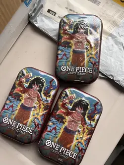 One Piece TCG Tin Pack Set Vol. 1 - Monkey D Luffy Sealed - Image 1