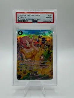 2024 ONE PIECE OP06-WINGS OF THE CAPTAIN SPECIAL ALTERNATE ART REBECCA PSA 10 - Image 1
