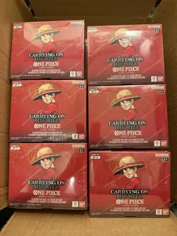HALF CASE One Piece OP-13 TCG Carrying On His Will English 6 Booster Boxes Lot - Image 1