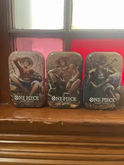 One Piece Tin Pack Set Vol 2| Factory Sealed 3 TIN LOT IN HAND Ready To Ship - Image 1