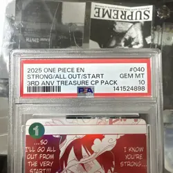I Know You're Strong... OP13-040 one piece Tcg 3rd Ann Pack Promo Psa 10 - Image 3