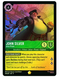 Disney Lorcana John Silver - Alien Pirate 89/204 Foil Fabled Legendary - Image 1