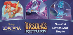Disney Lorcana 4 Ursula's Return Non-Foil Super Rare Pick Singles - Image 1