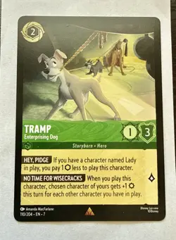 Tramp Enterprising Dog 110/204 Rare NON-FOIL Disney Lorcana NM - Image 1