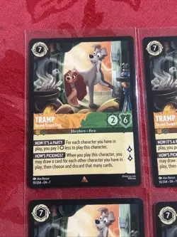 4x Disney Lorcana: Archazia's Island - Tramp - Street-Smart Dog - 10/204 Rare x4 - Image 3