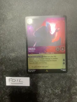 Disney Lorcana TCG Hades Fast Talker 52/204 Archazia's Island Rare Cold Foil NM - Image 1