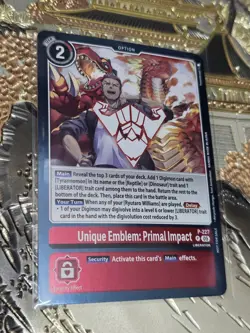Digimon Card Game Unique Emblem: Primal Impact Dawn of Liberator P-227 - Image 1