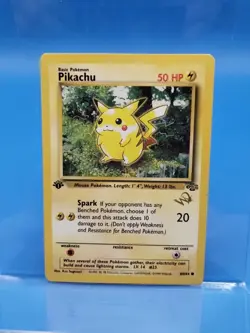 Pokemon Pikachu TCG Jungle 1st Edition Card 60/64 Wizards Promo 1999 WOTC Stamp - Image 1