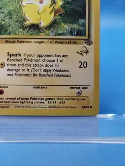 Pokemon Pikachu TCG Jungle 1st Edition Card 60/64 Wizards Promo 1999 WOTC Stamp - Image 5