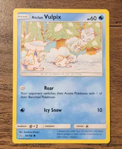 Alolan Vulpix 30/156 NM Pokemon 2018 SM Ultra Prism Snow Cute Trio Card - Image 1