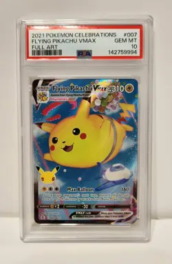 2021 Pokemon Celebrations Lot of 2 PSA 10-GEM MINT Cards: Fly/Surf Pikachu VMAX - Image 2