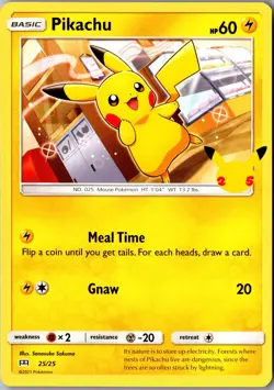Pikachu - 25/25 025/025 Promo McDonald's 25th Anniversary Promos LP Pokemon Card - Image 1