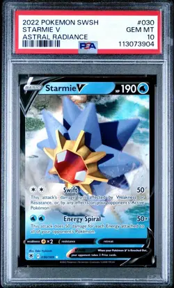 2022 Pokemon Astral Radiance #030 Starmie EX PSA 10 Card GEM MINT! Free Shipping - Image 1
