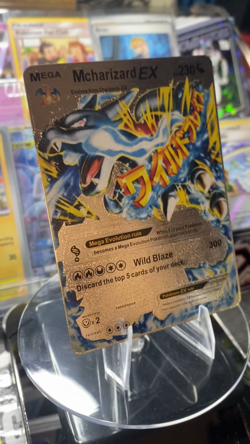 Mcharizard EX Silver Foil Fan Art Textured Collector Pokemon Card *NM/LP* - Image 2