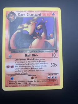 Pokemon TCG Dark Charizard 21/82 Base Set Non-Holo Rare Card MP - Image 3
