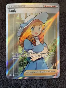 Pokemon TCG Lady Trainer Full Art Ultra Rare Card 193/196 Swsh11 Lost Origin - Image 1