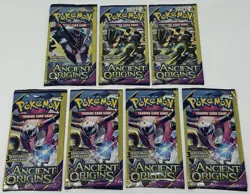 Pokemon XY Ancient Origins 2015 Mini 3 Card Booster Lot Of 7 Sealed Packs - Image 2