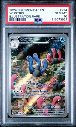 2024 Pokemon Paldean Fates # 224 Wugtrio Illustration Rare PSA 10 Card GEM MINT! - Image 1