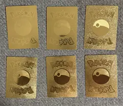 POKEMON 6- METAL GOLD CHARIZARD CARDS FULL ART, V, V MAX GX & MORE - Image 2