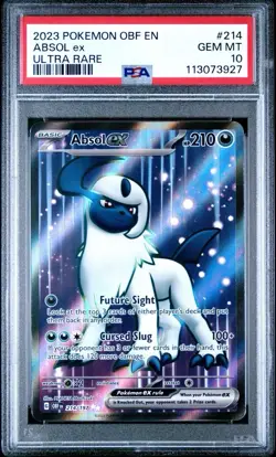 2023 Pokemon Obsidian Flames # 214 Absol EX Ultra Rare PSA 10 Card! GEM MINT! - Image 1