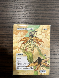 Spellstutter Sprite (Extended Altered Art, Acrylic Paint) - Image 1