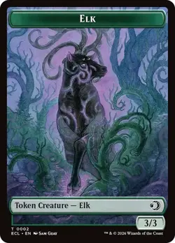 Mutavault | Elk Double Sided Token [Lorwyn Eclipsed] MTG - Image 2