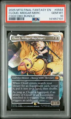 PSA 10 2025 MTG FINAL FANTASY CHOCOBO FOIL #0564 CLOUD MIDGAR MERCENARY - Image 3