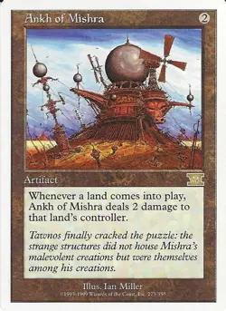 MTG: ANKH OF MISHRA 6th Edition RARE; played, Excellent condition x1 - Image 1