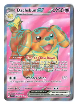 Dachsbun ex Pokemon Stellar Crown 160/142 Full Art Ultra Rare NM - Image 1