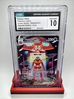Pokemon TCG Deoxys VMAX GG45/GG70 Crown Zenith 2023 Holo CGC Gem Mint 10 - Image 1