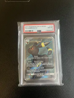 2017 Pokemon Sun and Moon Umbreon GX PSA 8 English 142/149 - Image 1