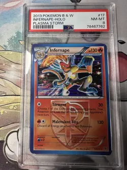 Pokemon PSA 8 - Infernape Holo Rare - Black & White Plasma Storm - 17/135 - Image 1