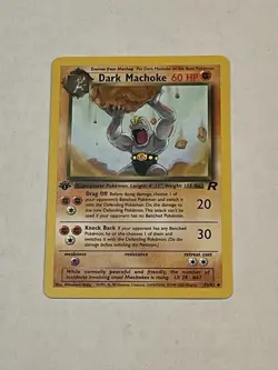 VTG Pokemon TCG Dark Machoke 40/82 1st Edition Team Rocket Non-Holo WOTC 2000 LP - Image 3