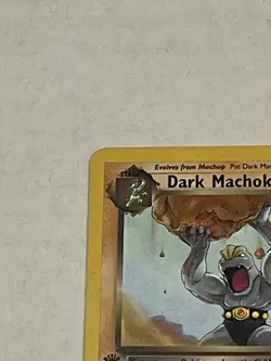 VTG Pokemon TCG Dark Machoke 40/82 1st Edition Team Rocket Non-Holo WOTC 2000 LP - Image 4