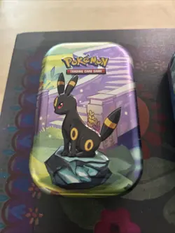 1 EMPTY Pokemon Prismatic Evolutions Mini Tin With Coin & Insert - Image 4