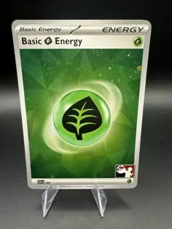 2025 Pokemon Stamped Prize Pack Series 7 Basic Grass Energy 009 Cosmo Holo - NM - Image 1