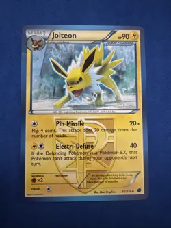 Pokemon TCG - JOLTEON - 34/116 - BLACK & WHITE: PLASMA FREEZE (2013) - MP - Image 1